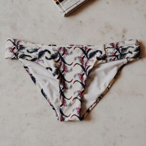 Roxy Quiksilver Women’s Paisley Medium Coverage Bikini Bottoms Ruched Sides Sz M